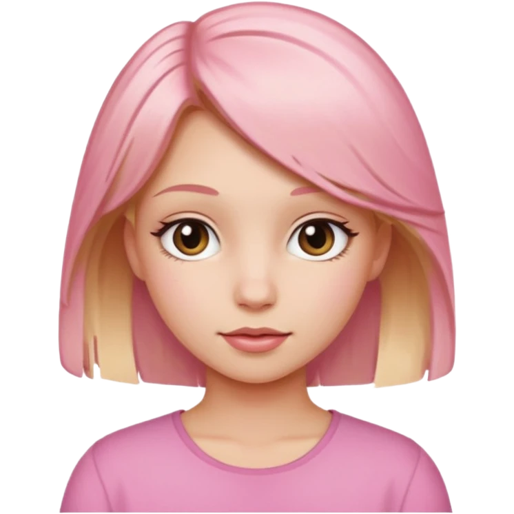 Girl with pinky blonde hair emoji