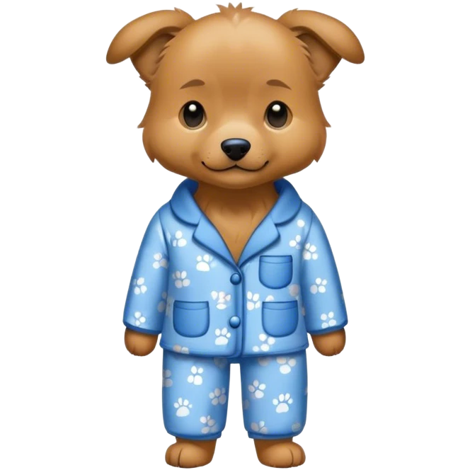 Dog wearing pajamas  emoji