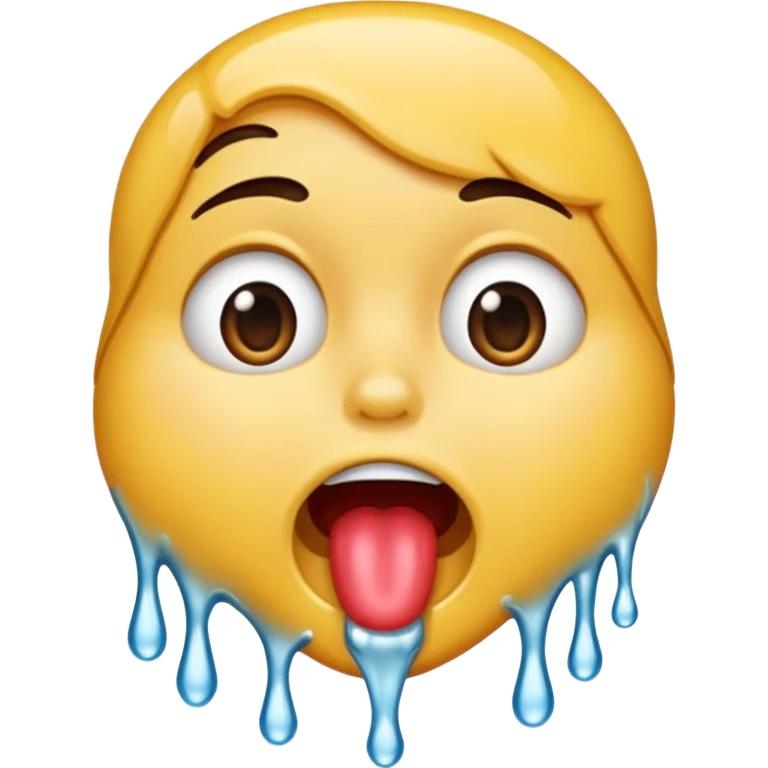 drooling saliva and spit dripping out of mouth only emoji