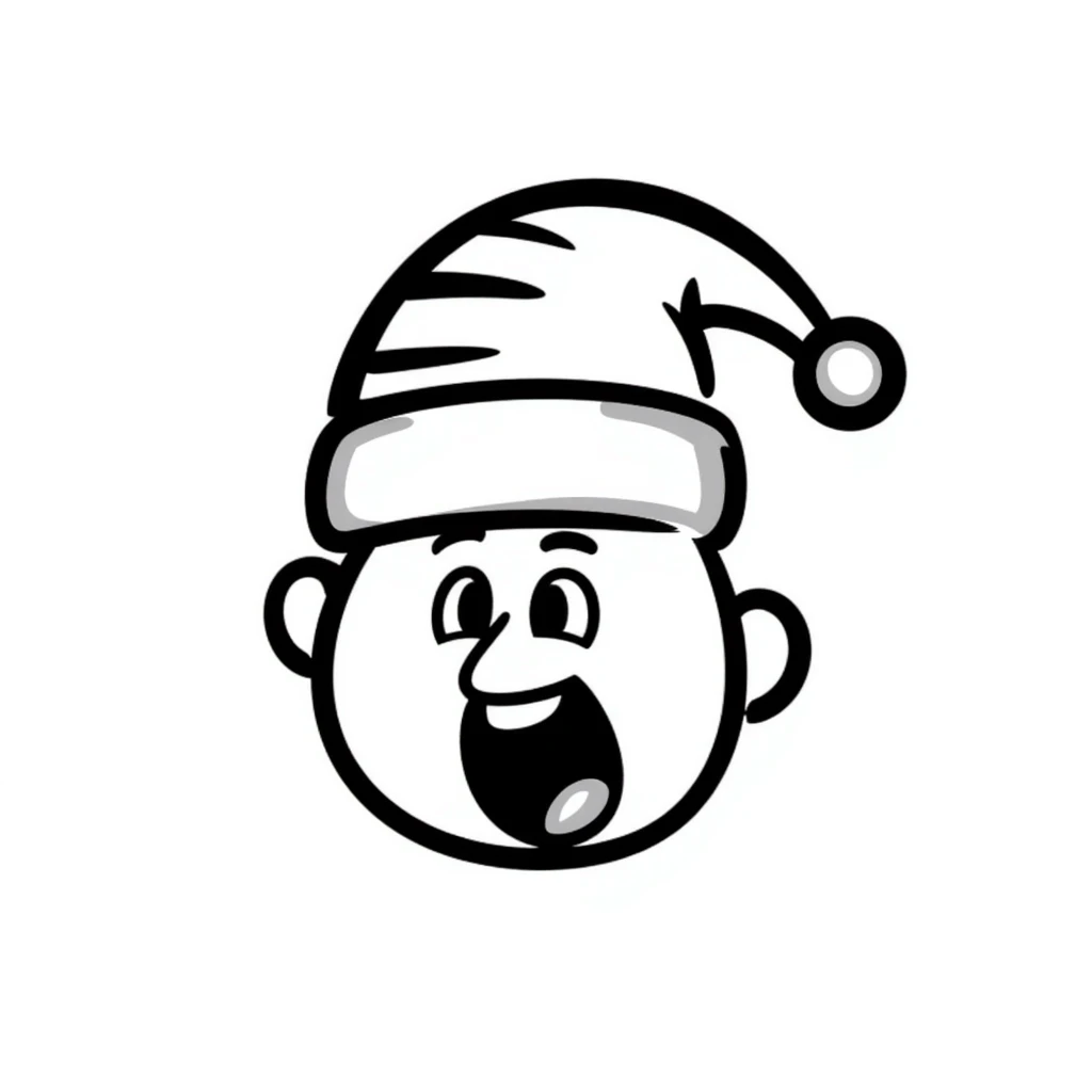 screaming face wearing a Santa hat emoji