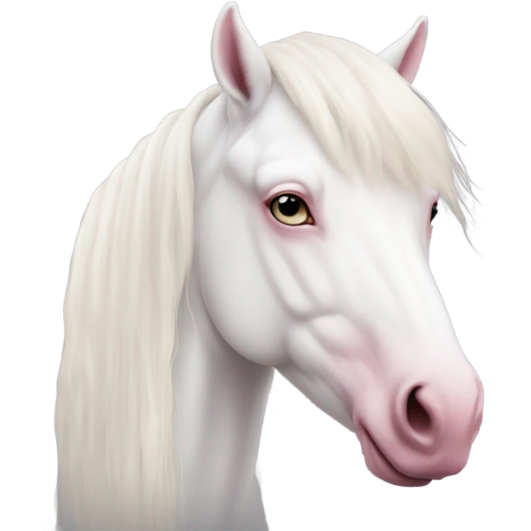 Albino Horse ￼ emoji