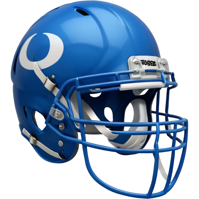 College football player helmet in blue color emoji