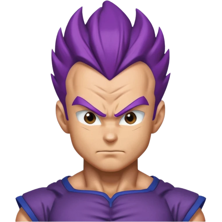 Vegeta ultra ego with purple hair emoji