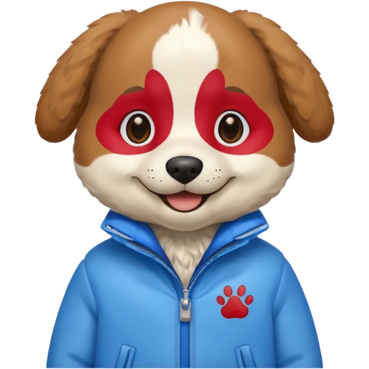 dog in winter outfit emoji