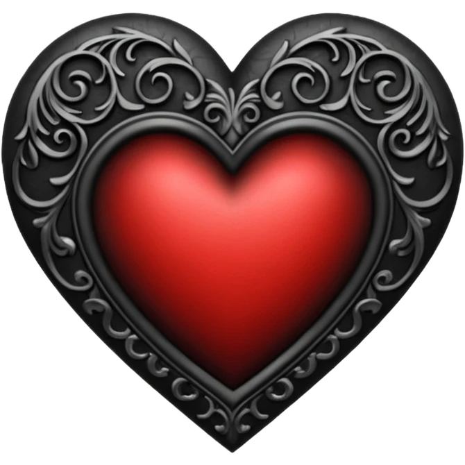 Black Gothic heart emoji