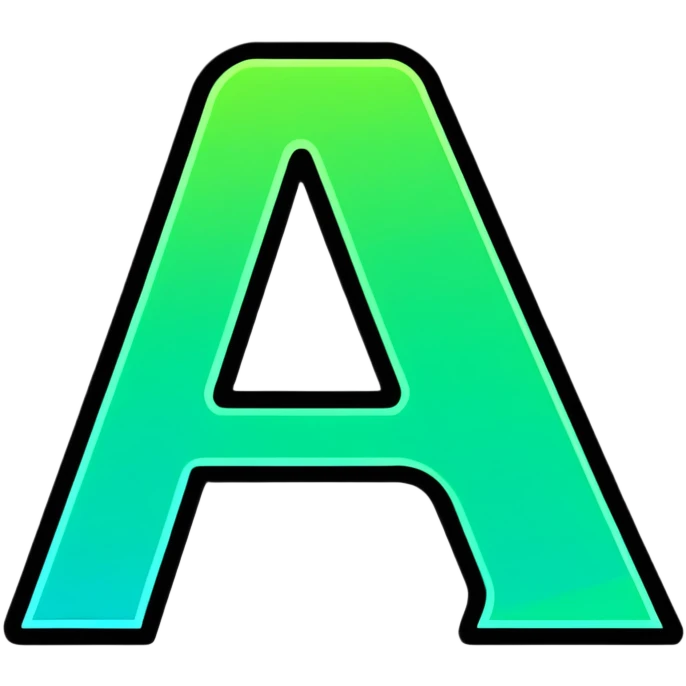 Color-gradient Alphabetical Letter “A” emoji