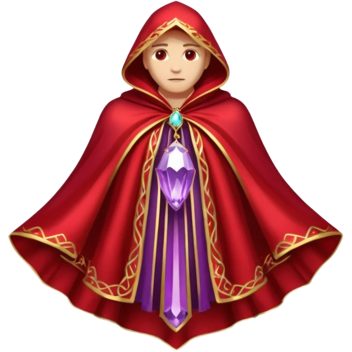 red magic cloak with crystal on it

































 emoji