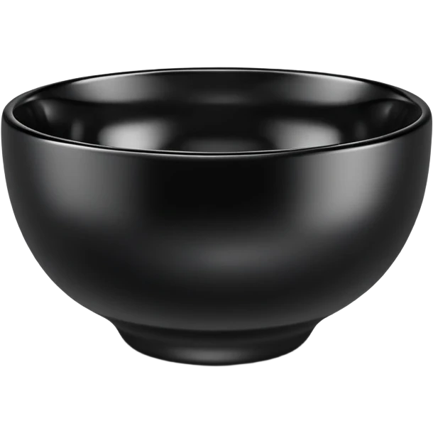 small black shiny bowl emoji