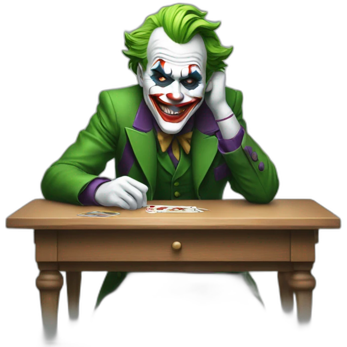 Joker on the table emoji