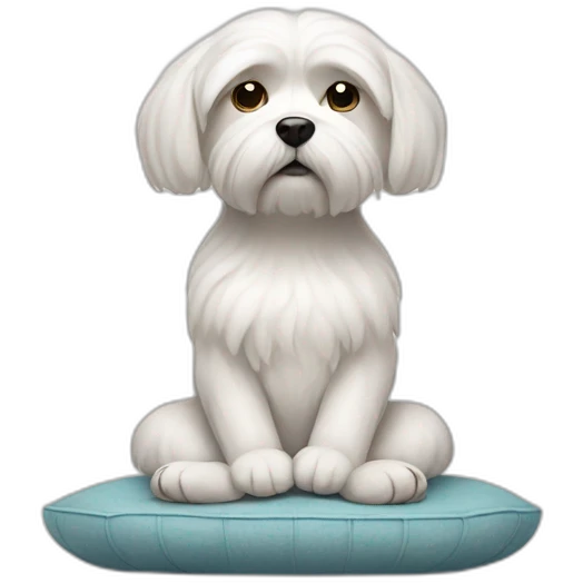 meditating maltese dog emoji