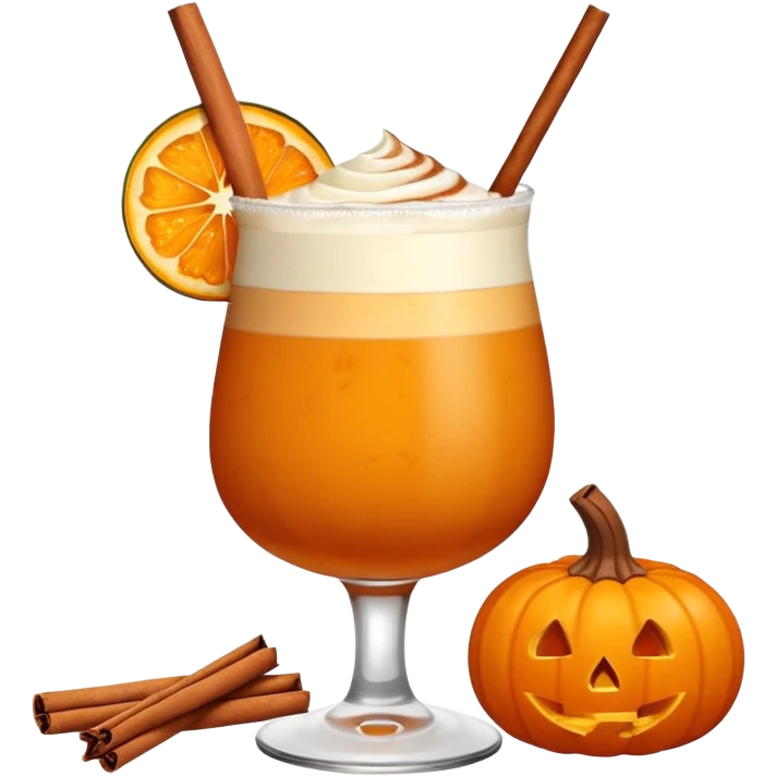 Pumpkin spice cocktail emoji