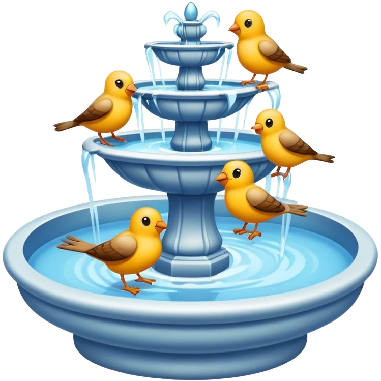 Birds in a fountain emoji