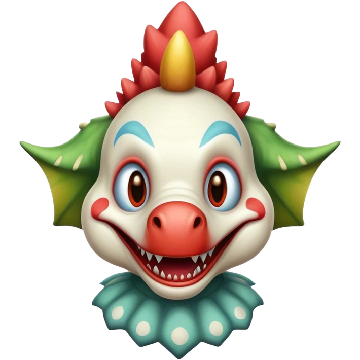 cute dinosaur clown emoji
