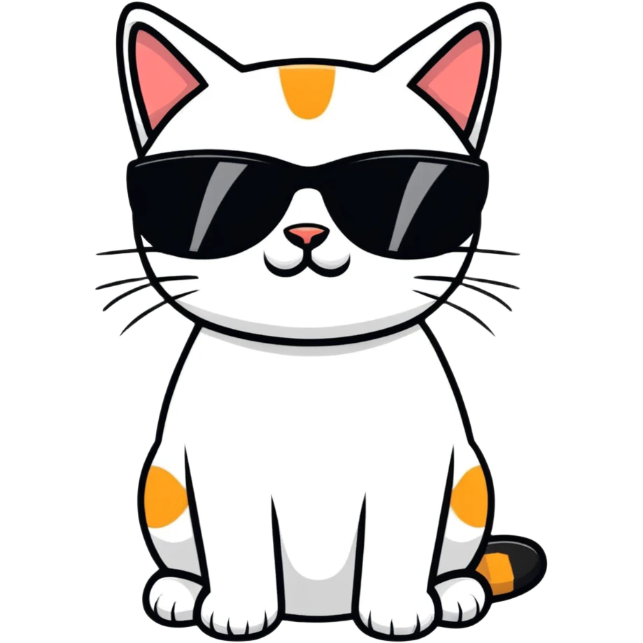 Cat with sunglasses emoji