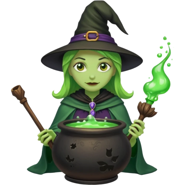 green witch cooking potion emoji
