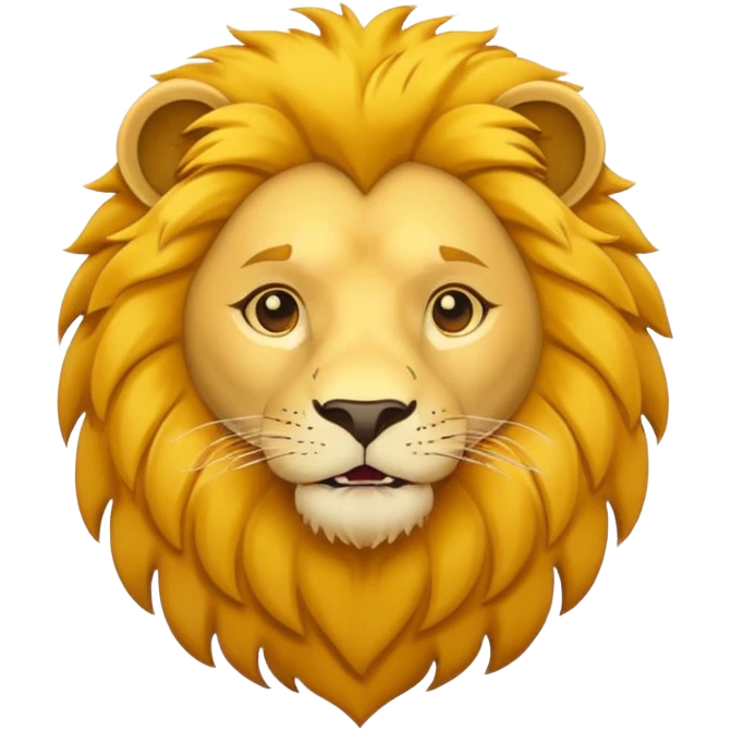 lion flat design, no shadowing emoji
