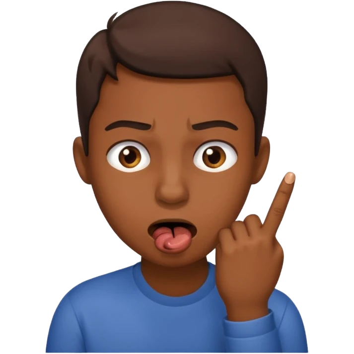 Emoji cara mordiéndose el dedo  emoji