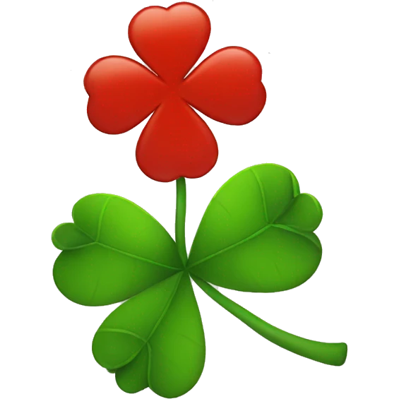 make a clover that is red emoji