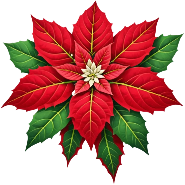 Red and white poinsettia emoji