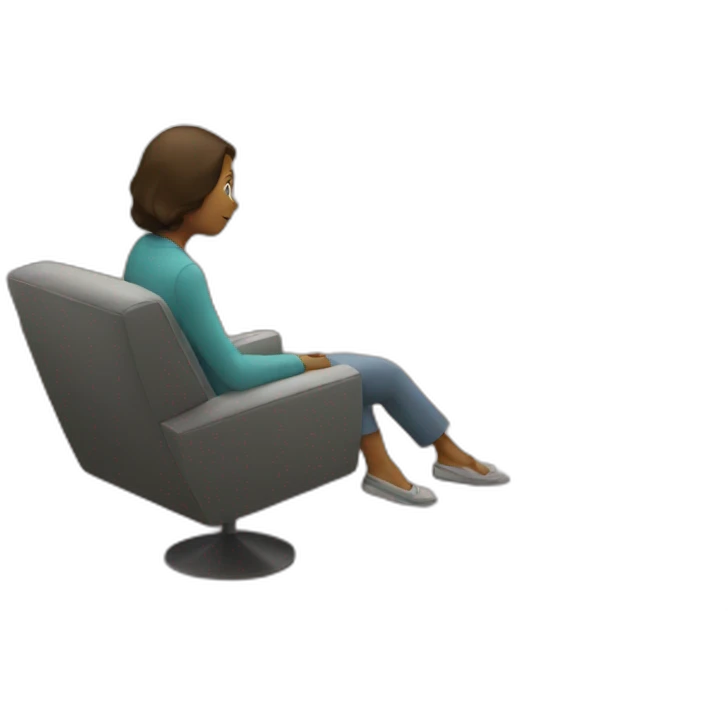 A woman seeing tv emoji