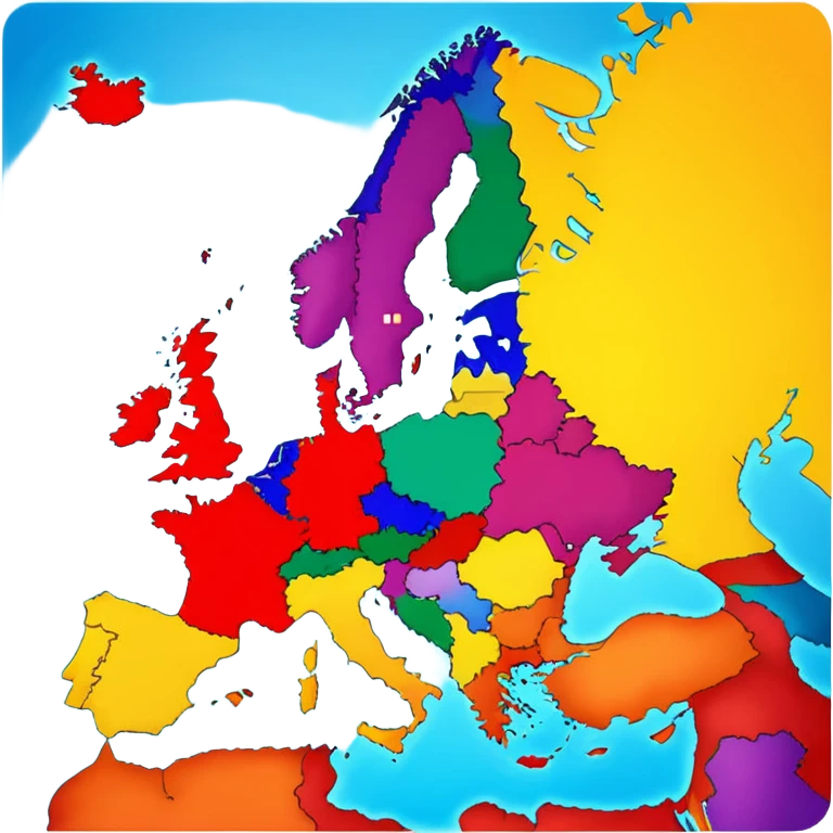 European countries flag but map emoji