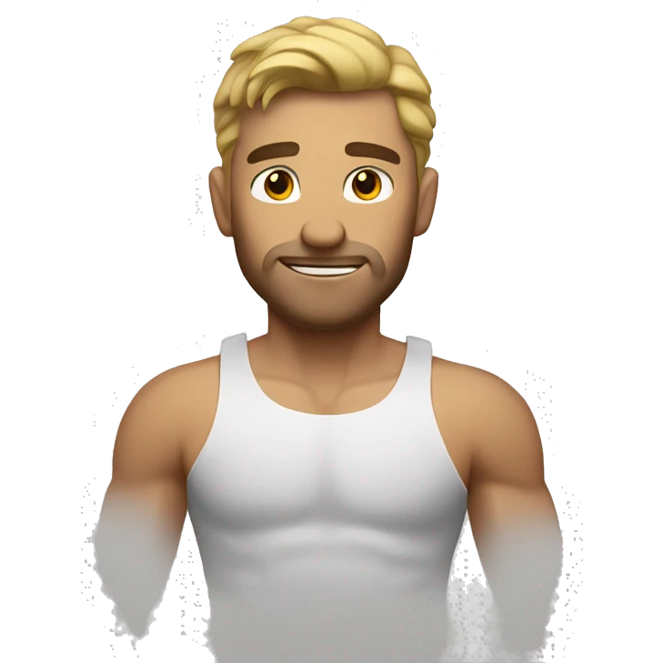 White guy with pec emoji