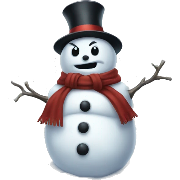 An evil snowman  emoji