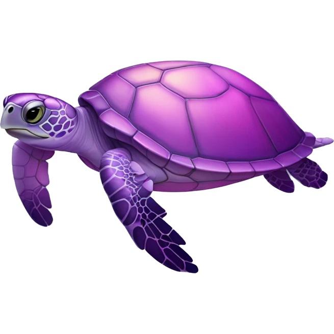 Iridescent pink purple sea turtle emoji