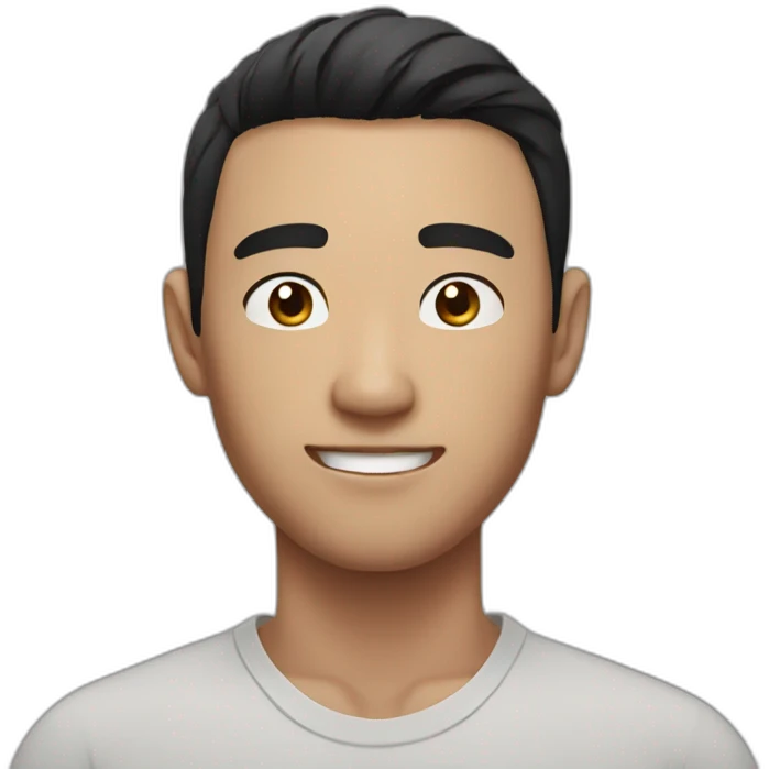 Sexy asian guy with freckles emoji