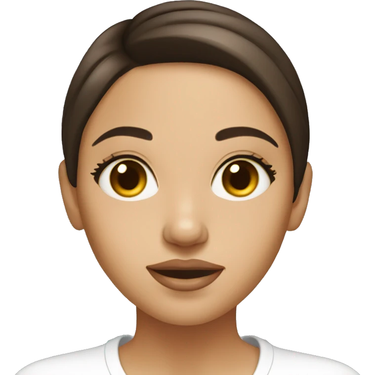 Brunette girl applying cream on face emoji