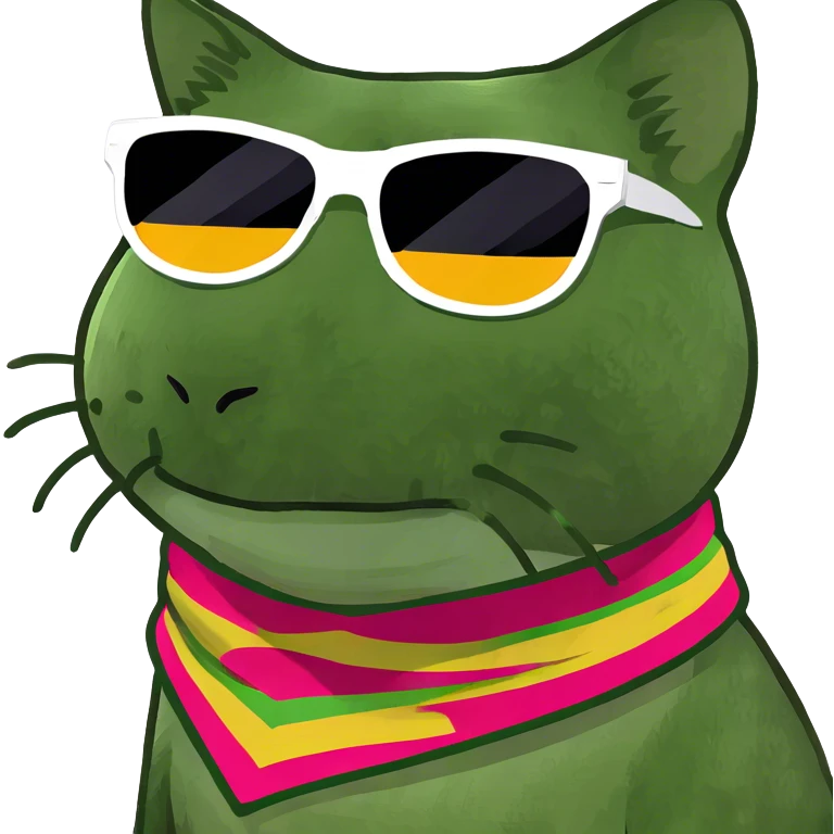 Cat with sunglasses emoji