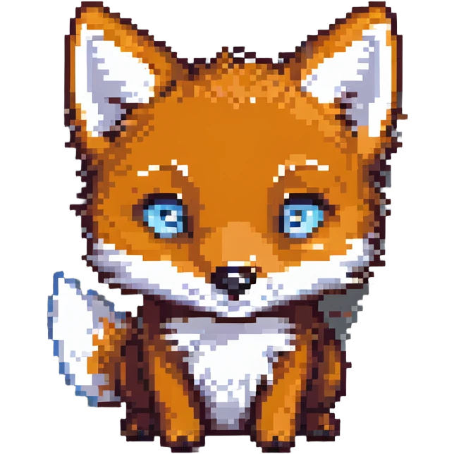 face of a cute baby fox emoji