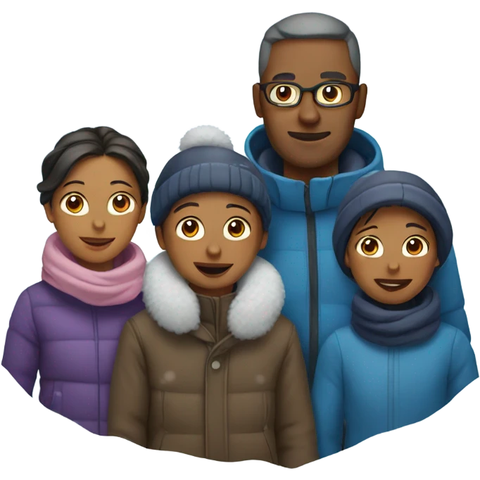 family in snow emoji