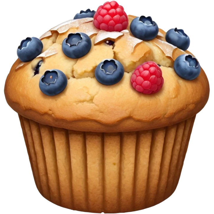 muffin with fruits emoji