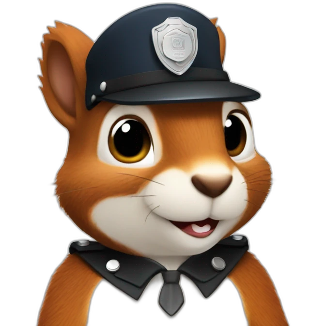 social Media Police squirrel emoji