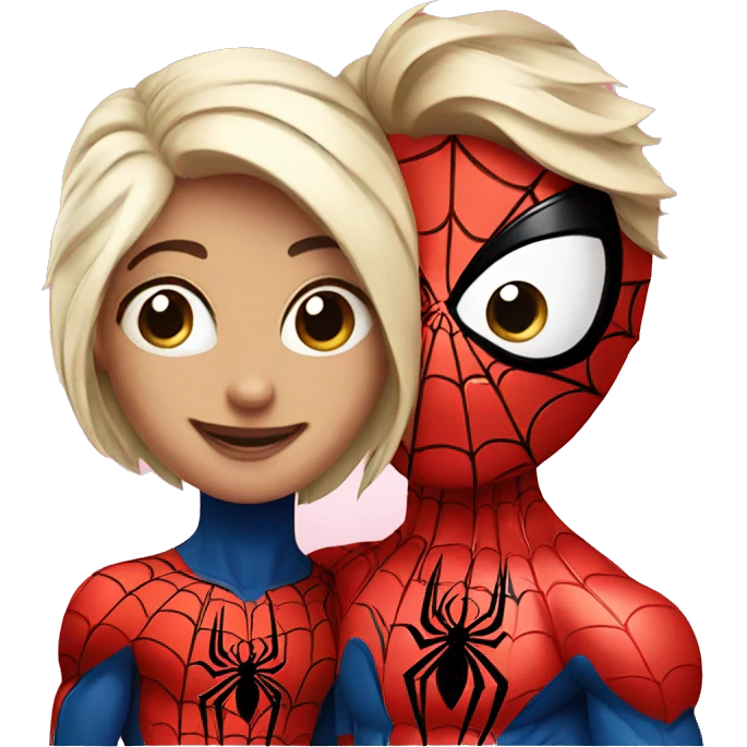 Spider Man in love emoji