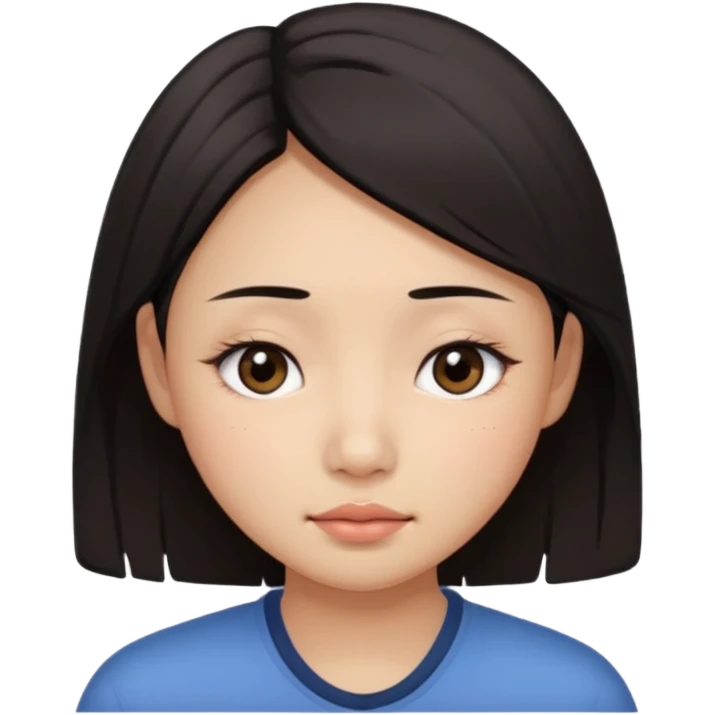 dark circles eyes sleepy dimples asian girl emoji