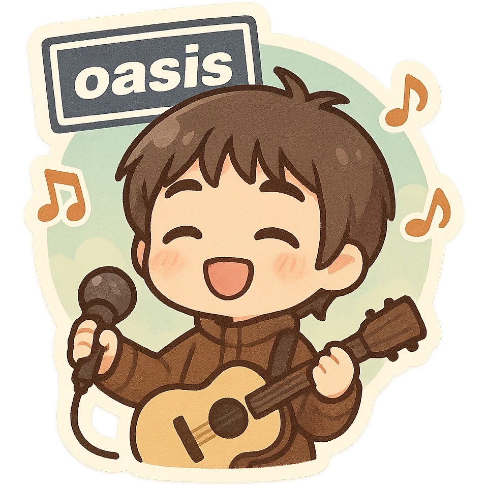 sticker commemorating oasis concert emoji