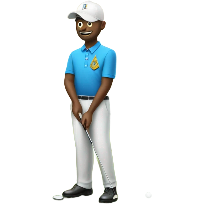 A freemason playing golf emoji