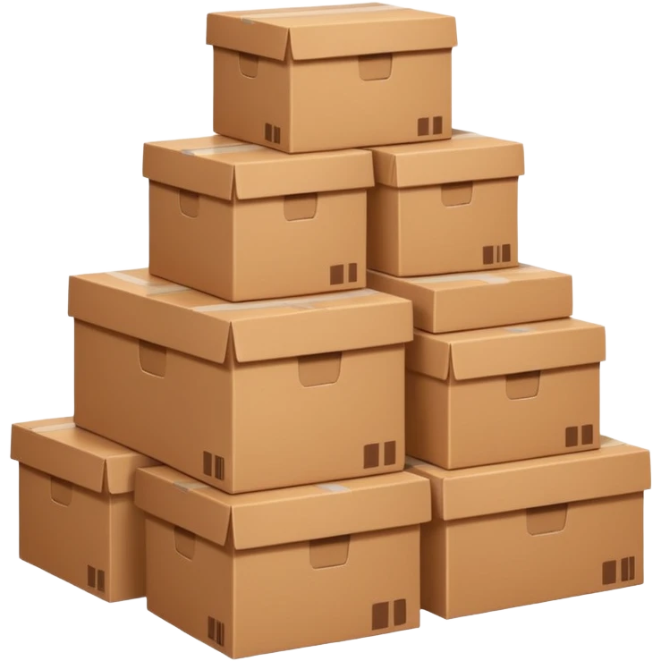 stack of many boxes emoji