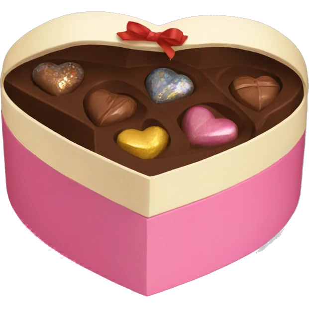 Heart shaped chocolate box emoji