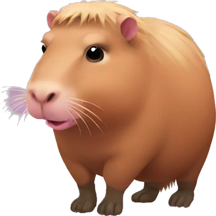 Pink capybara  emoji