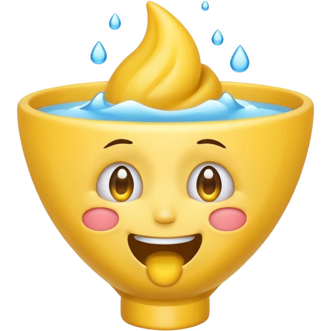 the smiling crying  emoji with yellow funnels for eyes emoji