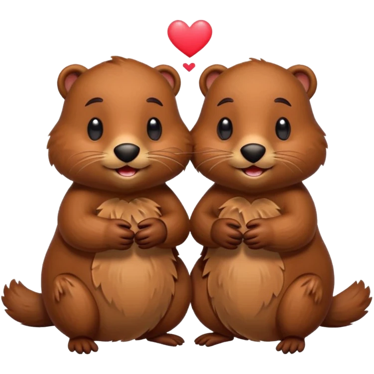 beavers in love emoji