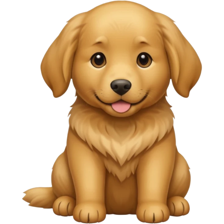 Golden retierver assis  emoji