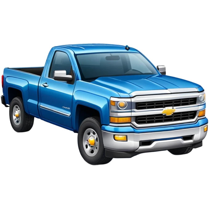 Blue Silverado truck emoji
