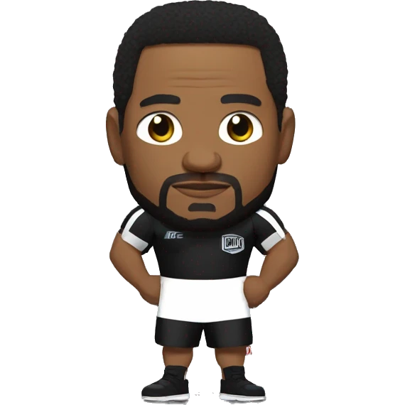 ufc referee herb dean shrugging his shoulders with a black shirt emoji