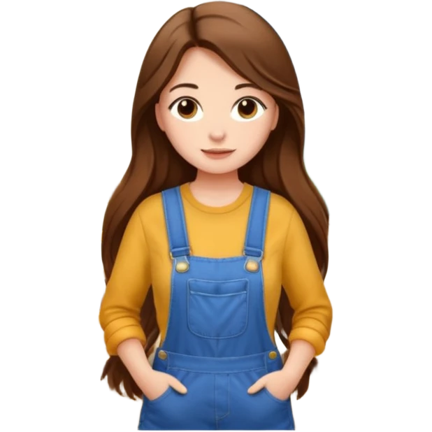 beautiful girl with long brown hair constructing new lounge room area emoji