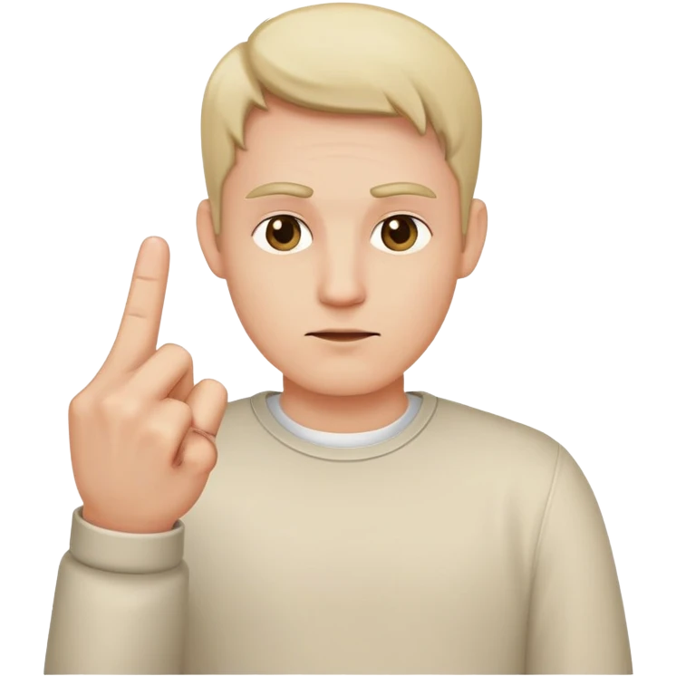 Man showing middle finger emoji