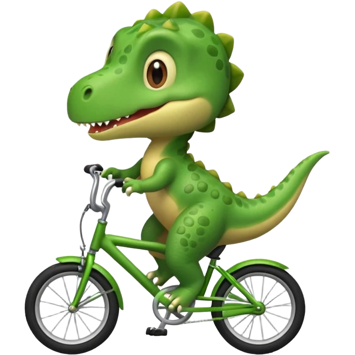 Baby dinosaur riding a bike  emoji